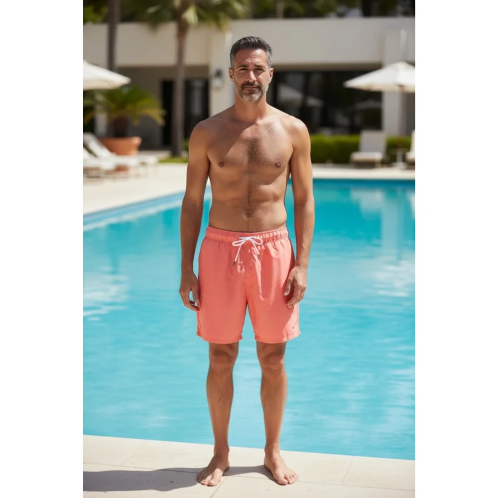 Mens Havana Jim Swim trunks size. Coral orange